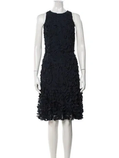 Pre-owned Theia Nylon Knee-length Dress In Blue