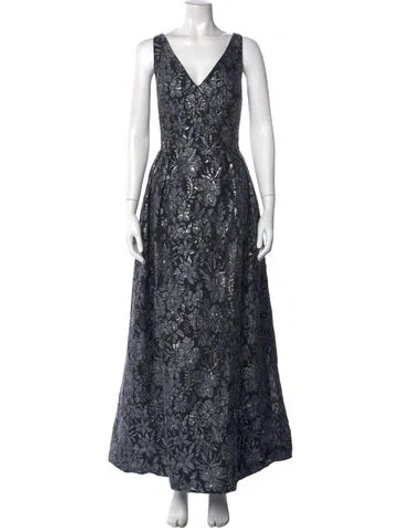 Pre-owned Theia Nylon Long Dress In Blue