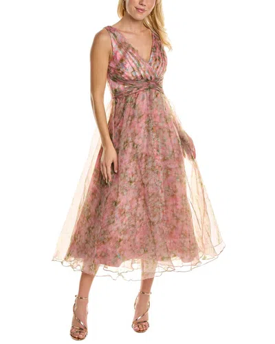 Theia Women's Conner Floral Midi-dress In Pink