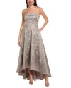 Theia Pamela Embroidered Gown In Neutral