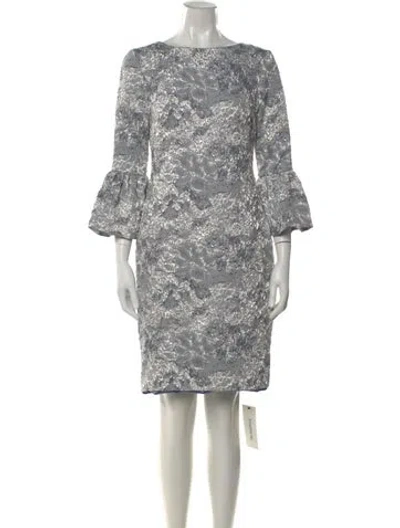 Pre-owned Theia Patterned Knee-length Dress