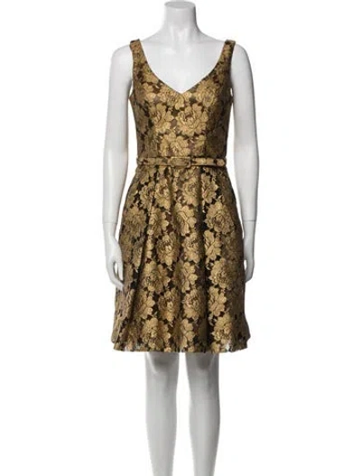 Pre-owned Theia Printed Mini Dress