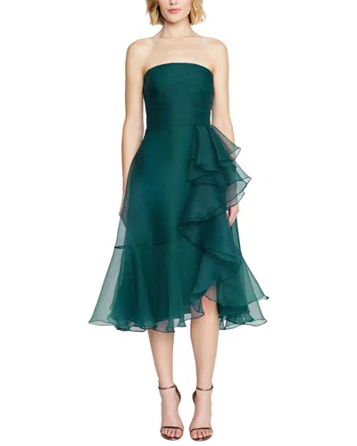 Theia Rachel Strapless Draped Dress In Multi