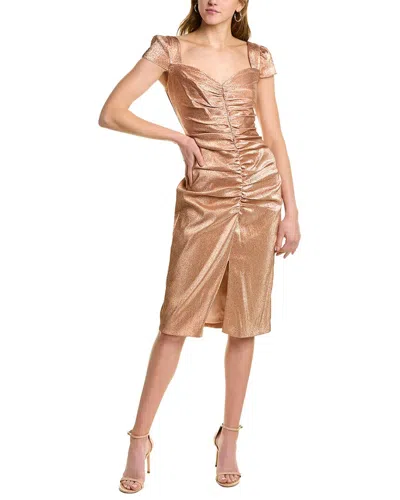 Theia Renee Cocktail Dress In Brown