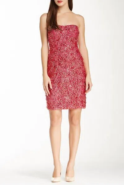 Theia Rhinestone Embellished Cocktail Dress In Pink