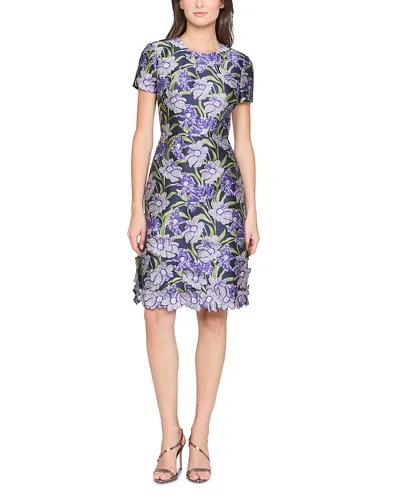 Theia Serenza Jacquard Dress In Multi