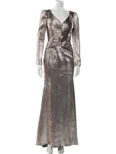 Pre-owned Theia Silk Long Dress