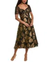 Theia Sonya Sweetheart A-line Dress In Black