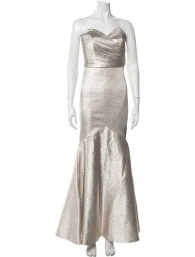 Pre-owned Theia Strapless Long Dress