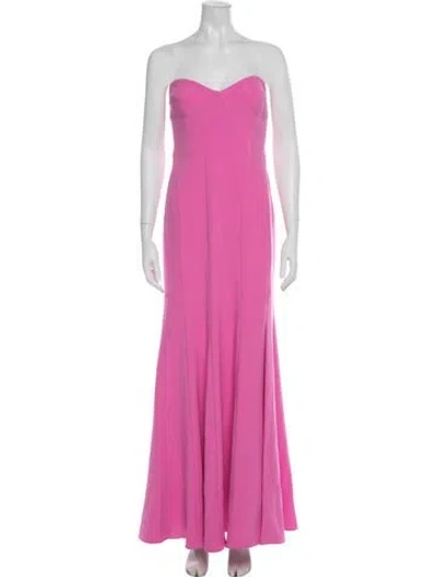 Pre-owned Theia Strapless Long Dress W/ Tags In Pink