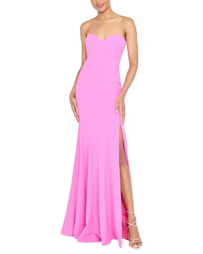 Theia Sunny Strapless Gown In Pink