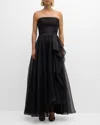 Theia Women's Teresa Draped Tulle Gown In Black