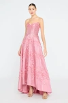 Theia Toby Beaded Gown In Pink