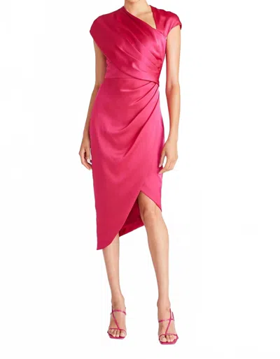 Theia Vera Asymmetric Cocktail Dress In Passionfruit In Multi