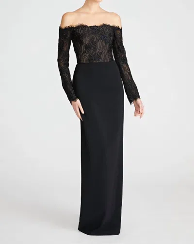 Theia Women's Andrina Lace Off Dress In Black