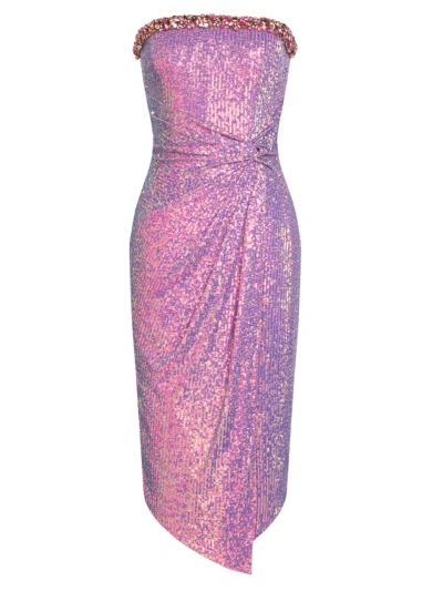 Theia Women's Annika Twist Cocktail Dress In Iridescent Primrose