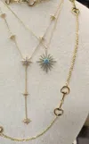Theia Women's Astra Lariat Necklace In Gold / Blue In Gold
