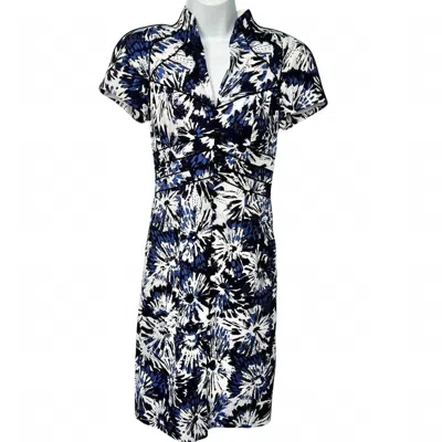 Theia Women's Button Front Mandarin Collar Sheath Dress In Cornflower