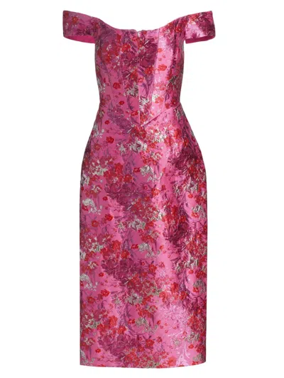 Theia Women's Chantel Off-the-shoulder Cocktail Dress In Pink