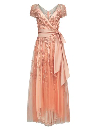 Theia Women's Florian Embellished Taffeta Gown In Sugar Coral