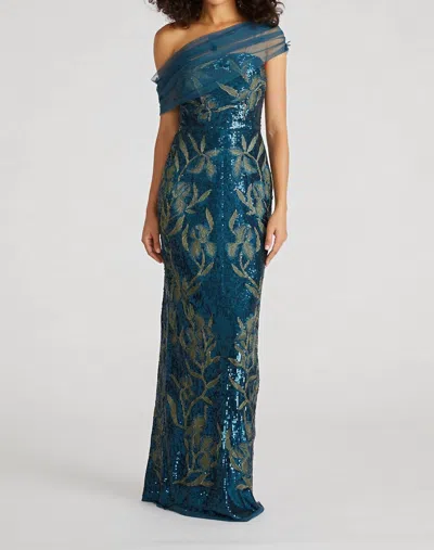 Theia Women's Jude One Shoulder Dress In Mystic Sage In Blue