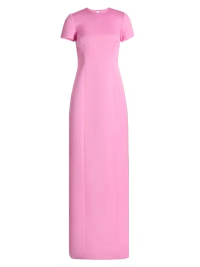 Theia Women's Kyne Column Duchess Satin Gown In Pink