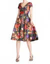 Theia Women's Leilani Midi Dress In Danish Botanic In Multi