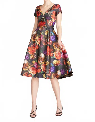 Theia Women's Leilani Midi Dress In Danish Botanic In Multi