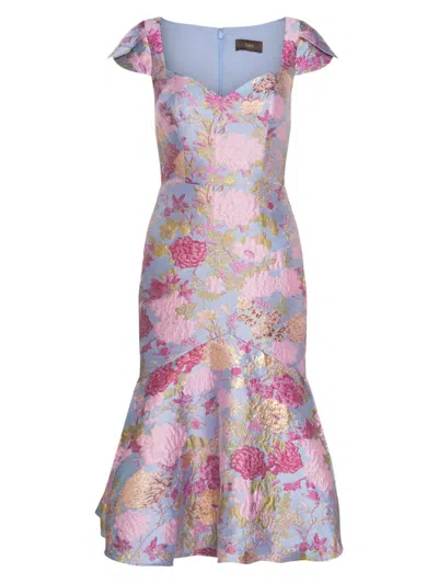Theia Women's Logen Floral Jacquard Cocktail Dress In Wisteria