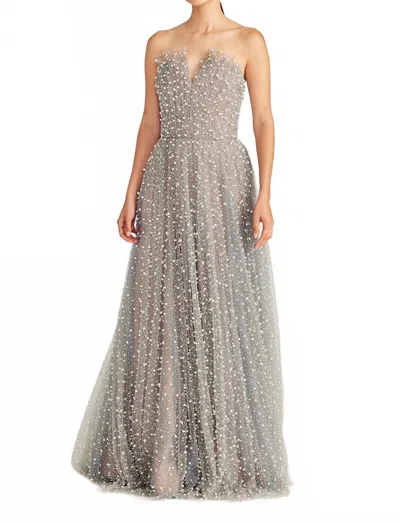 Theia Women's Marilyn Strapless Glimmer Gown In Silvershade In Gray