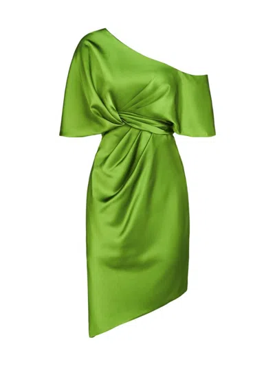 Theia Women's Polly Satin One-shoulder Cocktail Dress In Paradise Green