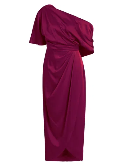 Theia Women's Rayna One-shoulder Gown In Burgundy