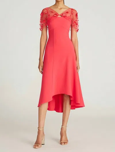 Theia Women's Riley High Low Cocktail Dress In Hibiscus In Pink