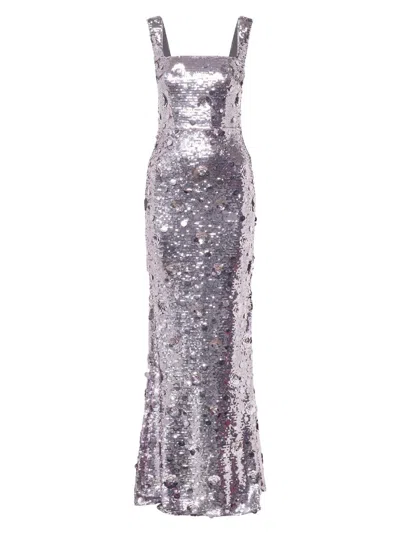 Theia Serafina Sequined Gown In Purple