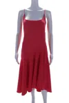 Theia Womens Spaghetti Strap Sleeveless A Line Tank Dress Magenta Pink In Pink