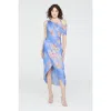 Theia Yannah Wrap Cocktail Dress