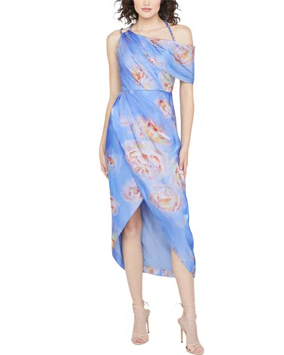 Theia Yannah Wrap Cocktail Dress In Multi