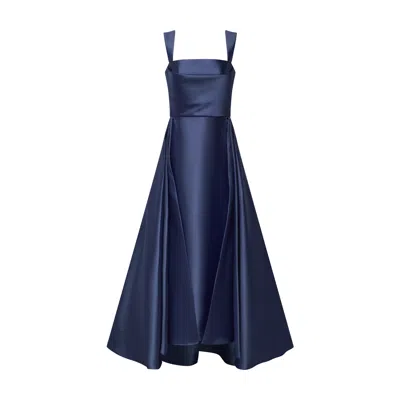 Theia Zendaya Mikado Gown In Blue