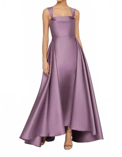 Theia Zendaya Mikado Walk Through Gown In Chrome Lavender In Purple