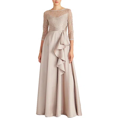 Theia Zola Womens Embroidered Polyester Evening Dress