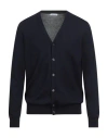 Theland Man Cardigan Midnight Blue Size 42 Merino Wool
