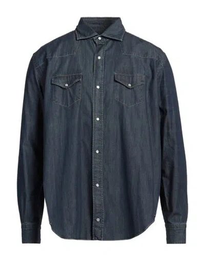 Theland Man Denim Shirt Blue Size 17 Cotton