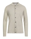 Theland Man Shirt Beige Size 42 Linen In Green
