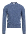 Theland Man Sweater Blue Size 44 Merino Wool