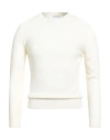 Theland Man Sweater Cream Size 44 Wool In White