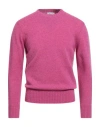 Theland Man Sweater Fuchsia Size 48 Wool In Pink
