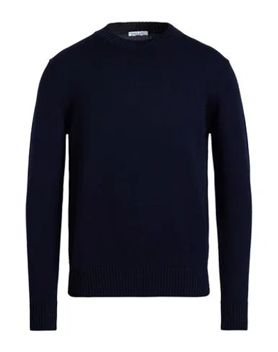 Theland Man Sweater Midnight Blue Size 38 Merino Wool
