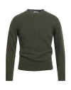 Theland Man Sweater Military Green Size 36 Wool