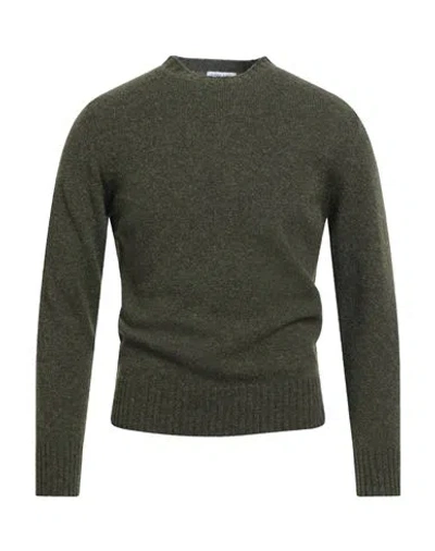 Theland Man Sweater Military Green Size 36 Wool