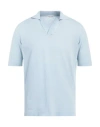 Theland Man Sweater Sky Blue Size 44 Cotton In Blue
